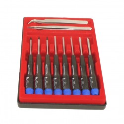 Kit Outils Pro 10 pièces - Tournevis 50mm + Tweezer - T5 T6 T7 PH00 2.5- M2.6