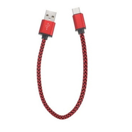 Câble en Nylon Tressé 0.3 mètre Type-C USB charge et transfert rapide 2A