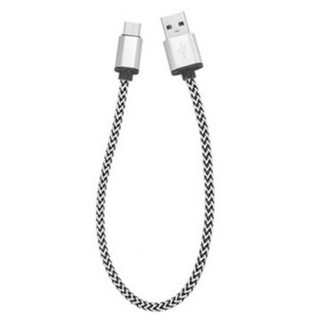 Câble en Nylon Tressé 0.3 mètre Type-C USB charge et transfert rapide 2A