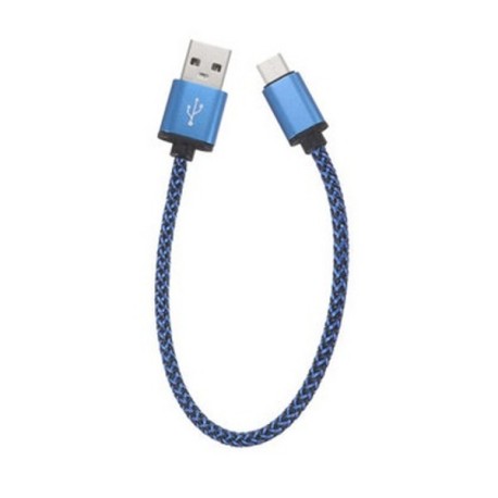 Câble en Nylon Tressé 0.3 mètre Type-C USB charge et transfert rapide 2A