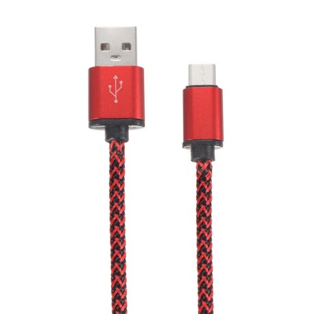 Câble en Nylon Tressé Type-C USB transfert et charge rapide 2.1A