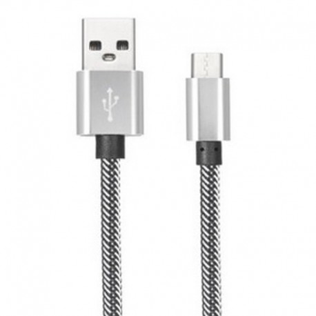Braided Nylon Cable Type-C USB 1 meter transfer and fast charge 2.1A