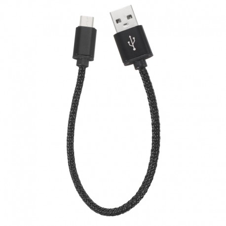 Câble en Nylon Tressé 0.3 mètre Type-C USB  charge et transfert rapide 2A