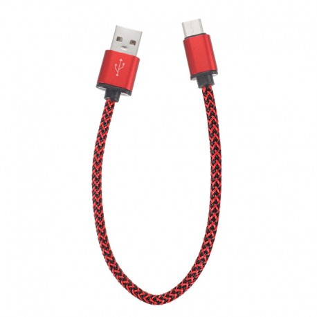 Braided Nylon Cable 0.3 meter Type-C USB charging and fast transfer 2A