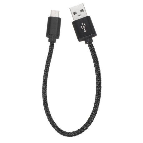 Câble en Nylon Tressé 0.3 mètre Type-C USB charge et transfert rapide 2A