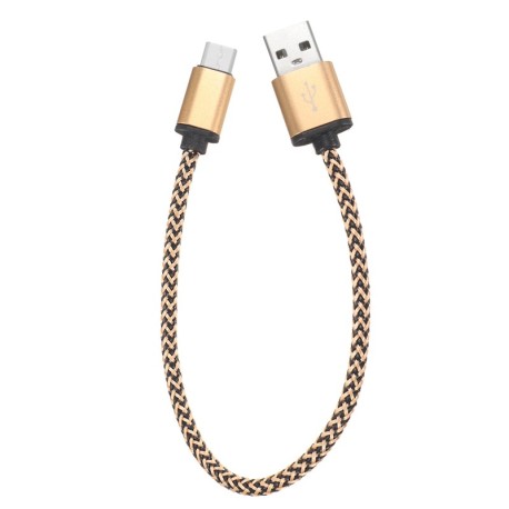 Câble en Nylon Tressé 0.3 mètre Type-C USB charge et transfert rapide 2A