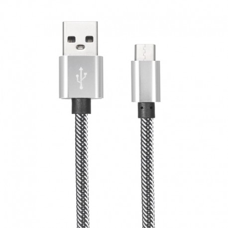 Braided Nylon Cable Type-C USB 1 meter transfer and fast charge 2.1A
