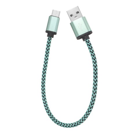 Câble en Nylon Tressé 0.3 mètre Type-C USB charge et transfert rapide 2A