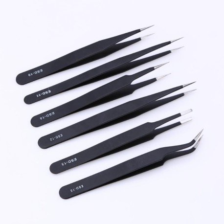 6 pinces brucelles réparation téléphone portable pour iPhone et Android 