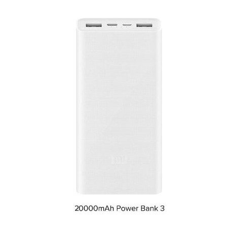 Xiaomi Mi Power Bank 3 polymère Li-ION 20000 mAh charge Nintendo Switch, ou des ordinateurs portables.