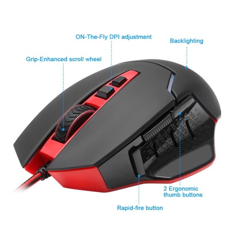 Redragon M907 INSPIRIT 14400 DPI pas cher