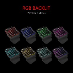 6400dpi backlit one-handed gaming keyboard