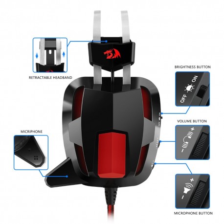 Redragon H201 Gamer Stereo Gaming Headset