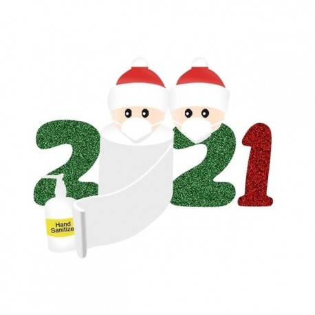 Santa decoration hanging anti covid 19