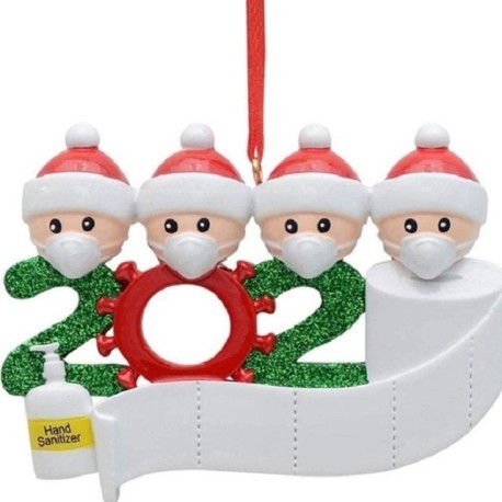 Décoration de père Noël suspendus anti covid 19