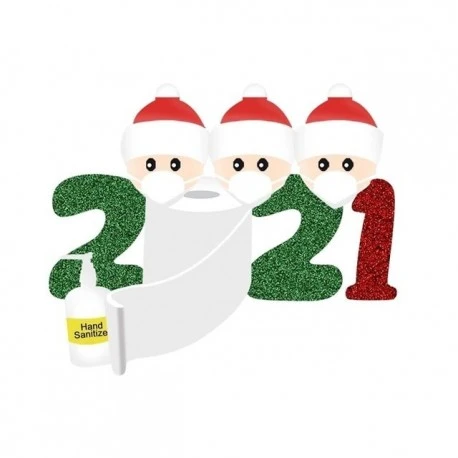 Santa decoration hanging anti covid 19