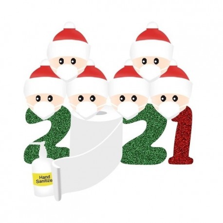 Santa decoration hanging anti covid 19