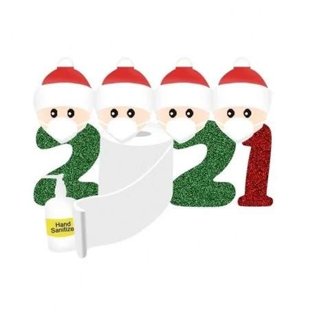 Santa decoration hanging anti covid 19
