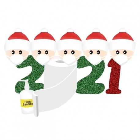 Santa decoration hanging anti covid 19