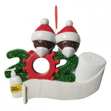 Santa decoration hanging anti covid 19