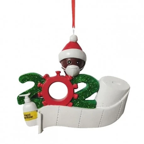 Santa decoration hanging anti covid 19