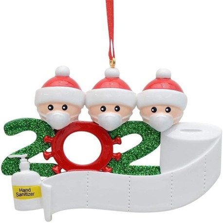 Décoration de père Noël suspendus anti covid 19