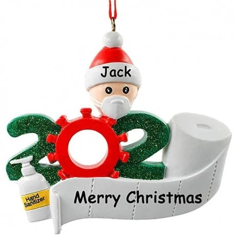 Santa decoration hanging anti covid 19
