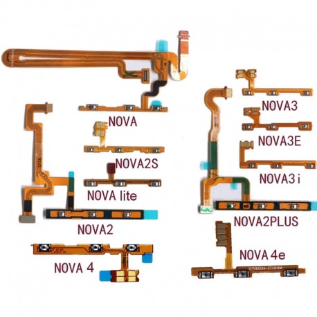 Power on Off tablecloth and volume Huawei Nova 4, 4e, Nova 3, 3i, 3e, Nova 2, 2i, 2s, 2 lite, Nova...