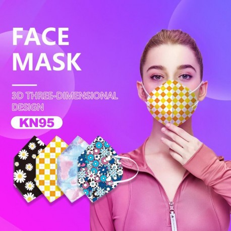 Lot de 50 masques KN95 FFP2 4 couches à motifs imprimés en promotion