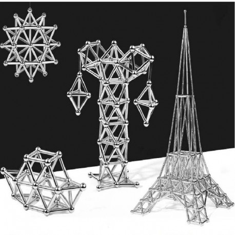 magnetic construction set magnetic sticks and metal balls