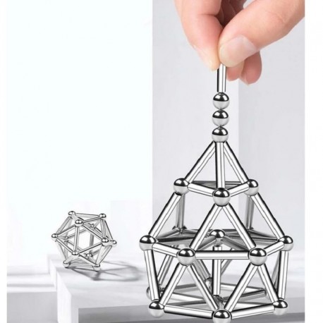 magnetic construction set magnetic sticks and metal balls