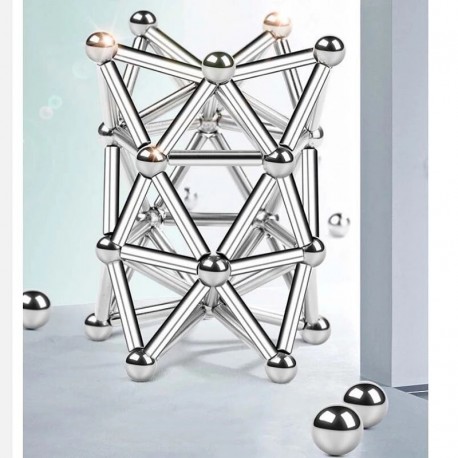magnetic construction set magnetic sticks and metal balls