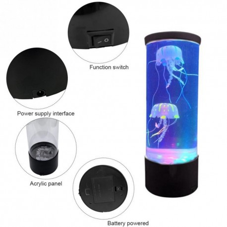 magic silicone jellyfish lamp with several multicolored LEDs