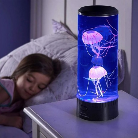 magic silicone jellyfish lamp with several multicolored LEDs