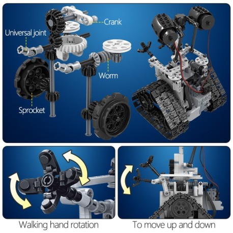 Robot électronique avec 408 pièces, blocs de construction technique télécommande intelligente
