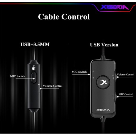 Xiberia V20 Headset Gaming Headset For PS5 New xbox X With Mic Led