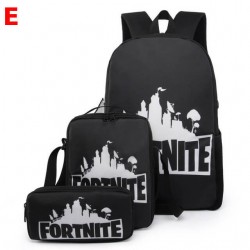 Set Fortnite waterproof and phosphorescent children's school bag - Set 3 or 5 pieces
