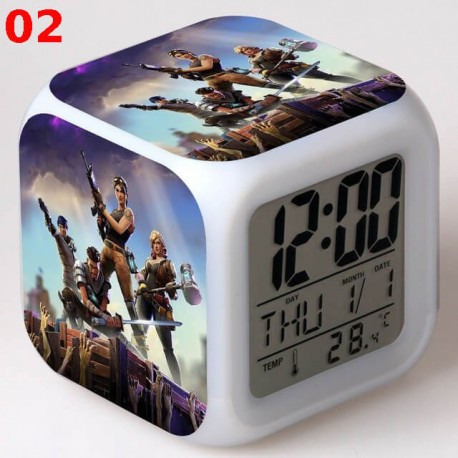 Bright LED Digital Fortnite Alarm Clock for Desk, Kids Nightstand