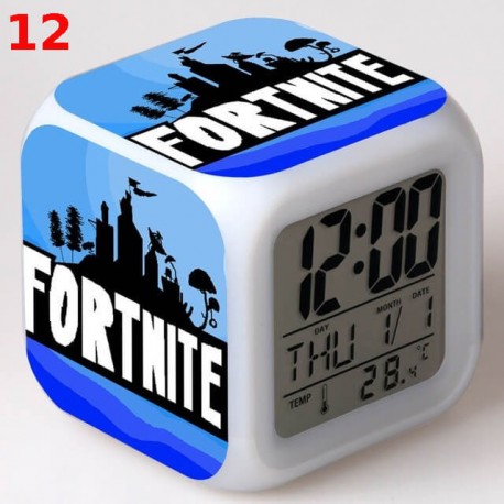 Bright LED Digital Fortnite Alarm Clock for Desk, Kids Nightstand