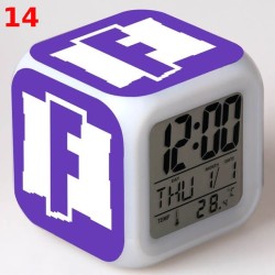 R&eacute;veil Fortnite num&eacute;rique LED lumineuse pour bureau, table de nuit enfant