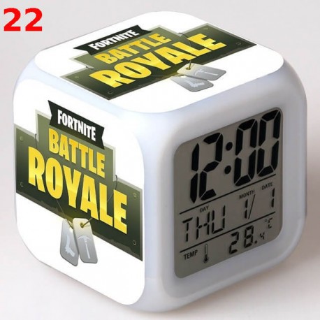 Bright LED Digital Fortnite Alarm Clock for Desk, Kids Nightstand