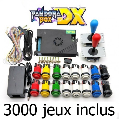 Pandora box DX 3000 with American joystick HAPP and push button included 3000 games