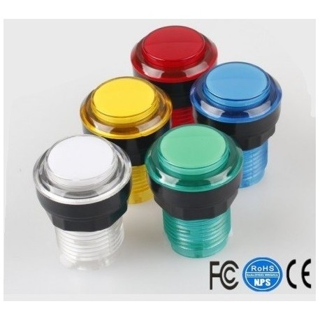 Boutons poussoirs Lumineux led 10 pièces choix de 5 couleurs pour arcade