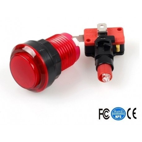 Boutons poussoirs Lumineux led 10 pièces choix de 5 couleurs pour arcade
