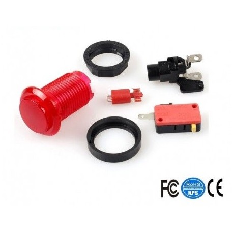 Boutons poussoirs Lumineux led 10 pièces choix de 5 couleurs pour arcade