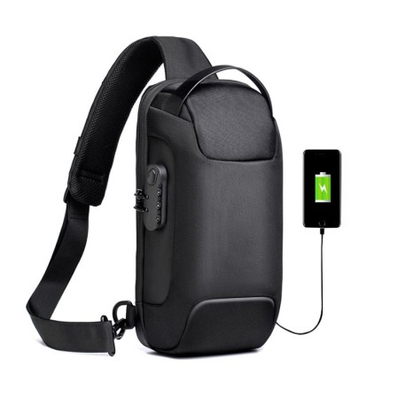 sac à bandoulière multifonction antivole pour hommes type épaule