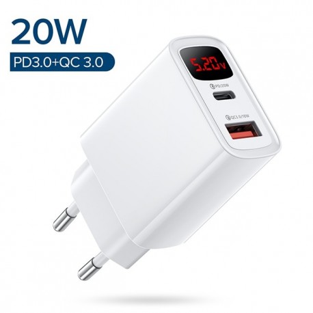 20W USB and Type C charger - Fast mobile phone charging from 5v to 12v