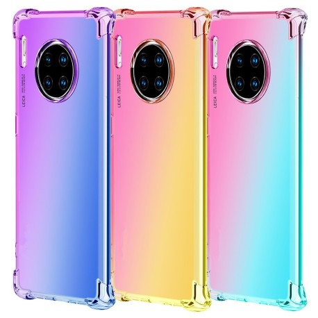 Coque de téléphone en silicone tpu souple, antichoc dégradé arc-en-ciel pour huawei Mate 30 30pro Lite NOVA 5 5i