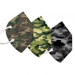 Masques de protection 5 couches KN95 FFP2 type camouflage Militaire pour adultes