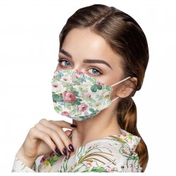 Masque de protection 4 couches KF94 décoration Floral, Fleurs imprimés, Printemps Ete 2021
